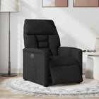 Elektrische fauteuil microvezelstof zwart