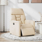 Fauteuil elektrisch verstelbaar microvezel beige
