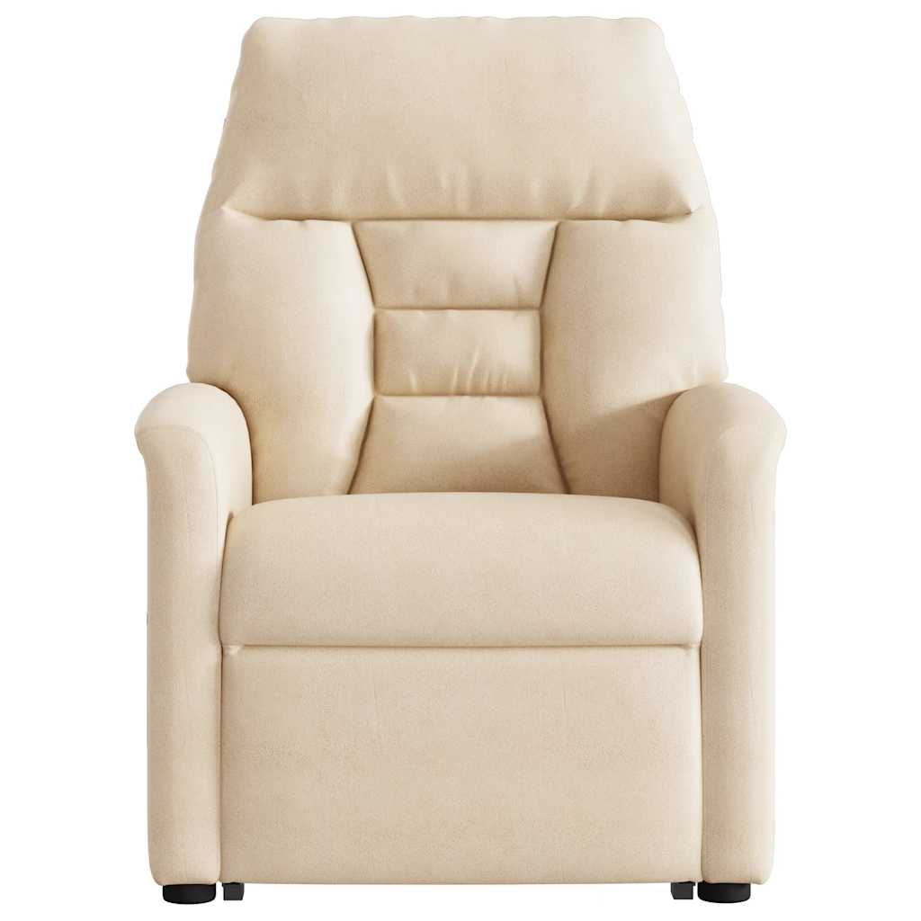 Sta-op-stoel verstelbaar microvezelstof beige