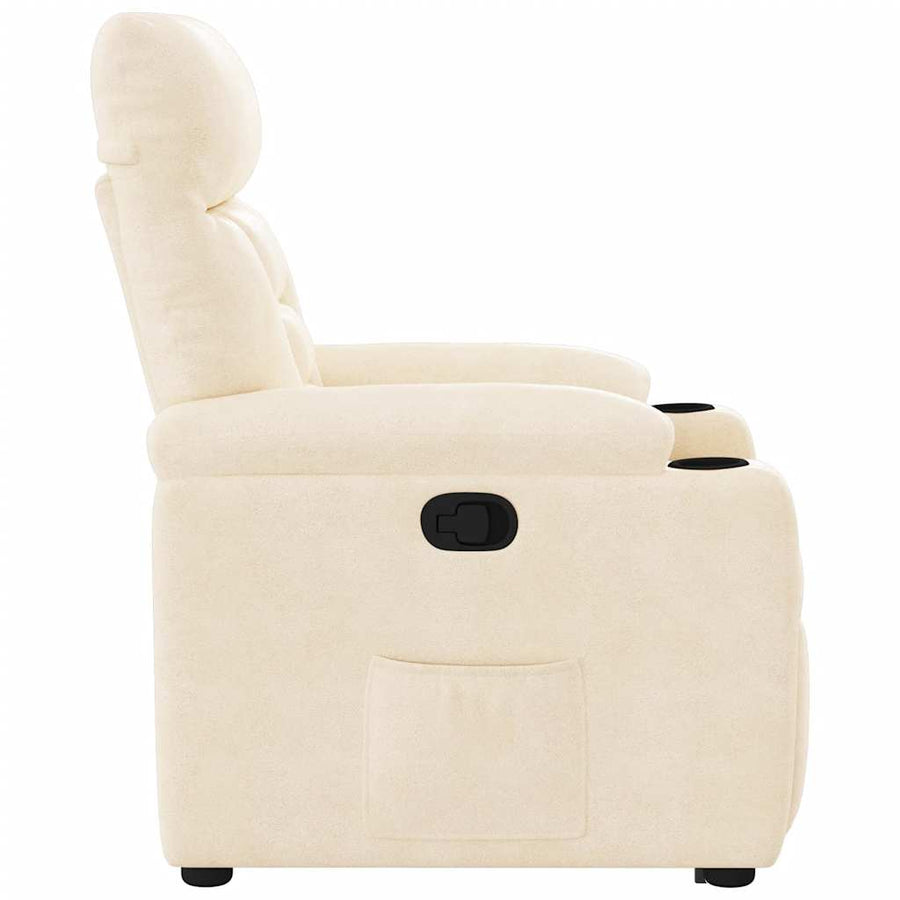 Sta-op-stoel verstelbaar microvezelstof beige
