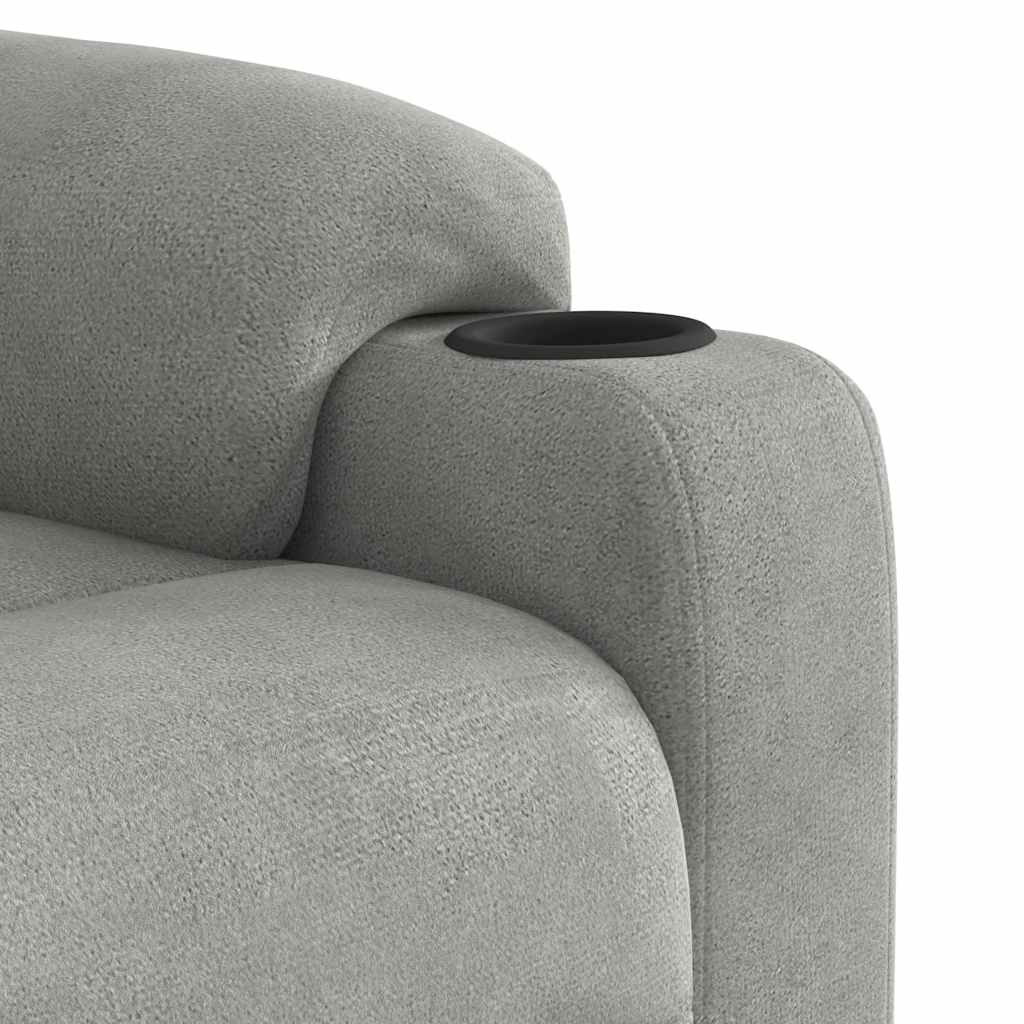 Sta-op-massagestoel verstelbaar microvezelstof lichtgrijs