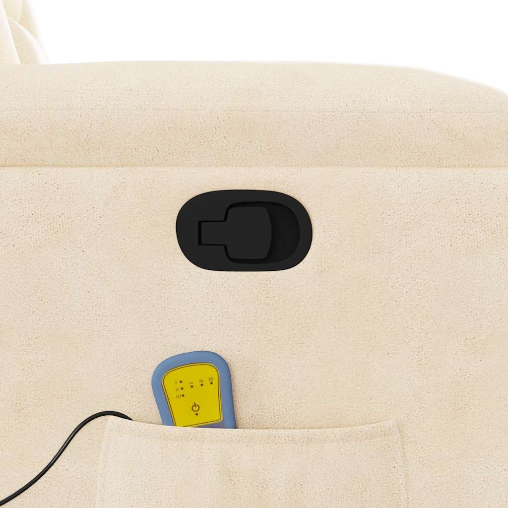 Sta-op-massagestoel verstelbaar microvezelstof beige