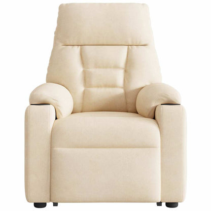Sta-op-massagestoel verstelbaar microvezelstof beige