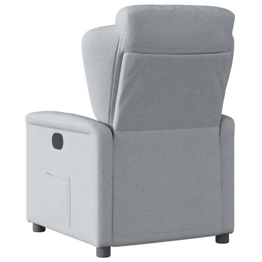 Fauteuil elektrisch verstelbaar stof lichtgrijs