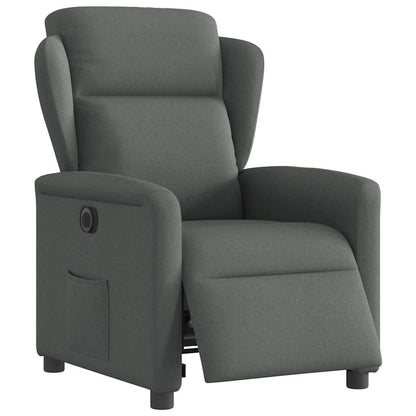 Fauteuil elektrisch verstelbaar stof donkergrijs
