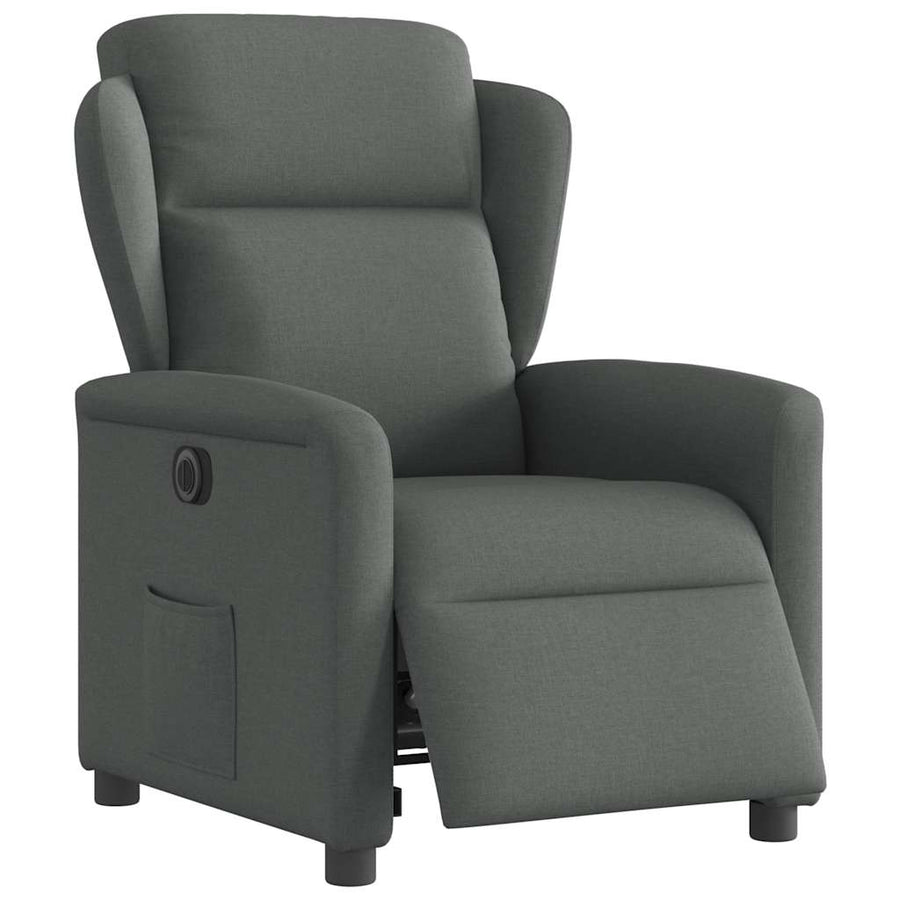 Fauteuil elektrisch verstelbaar stof donkergrijs