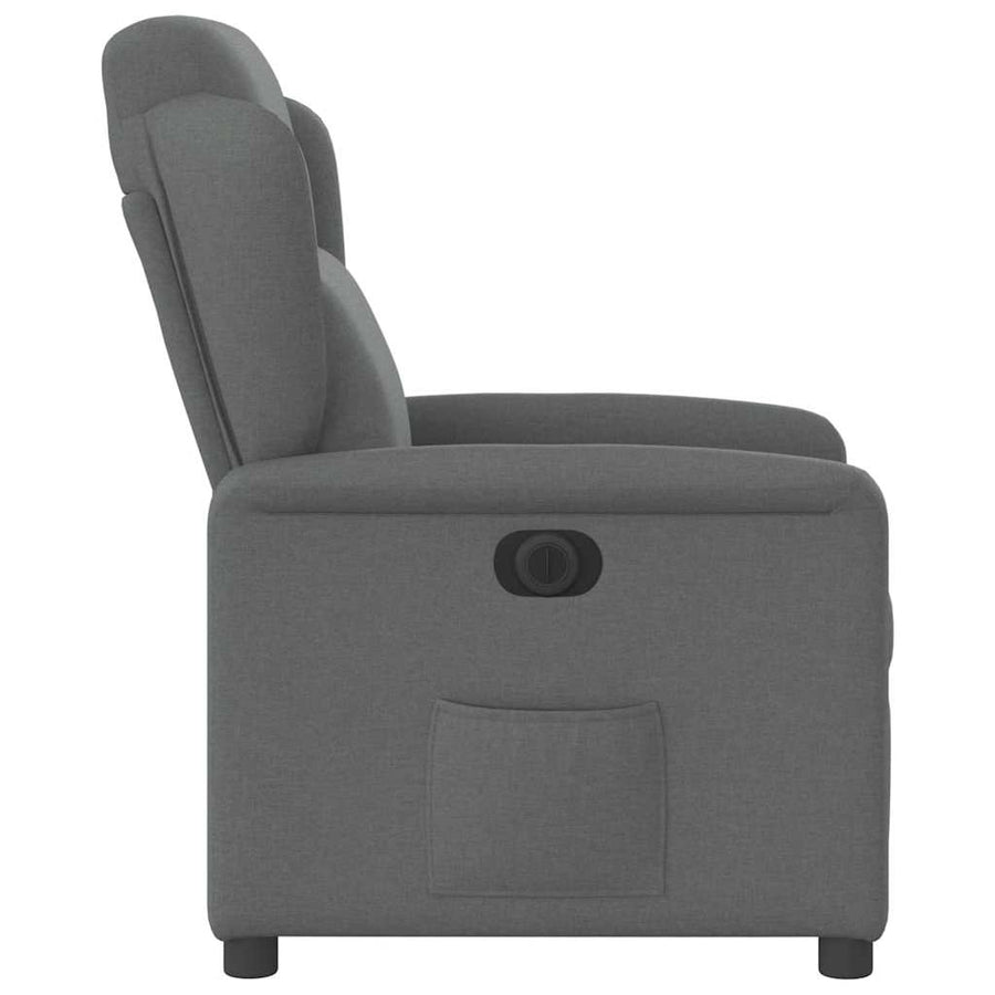 Fauteuil elektrisch verstelbaar stof donkergrijs
