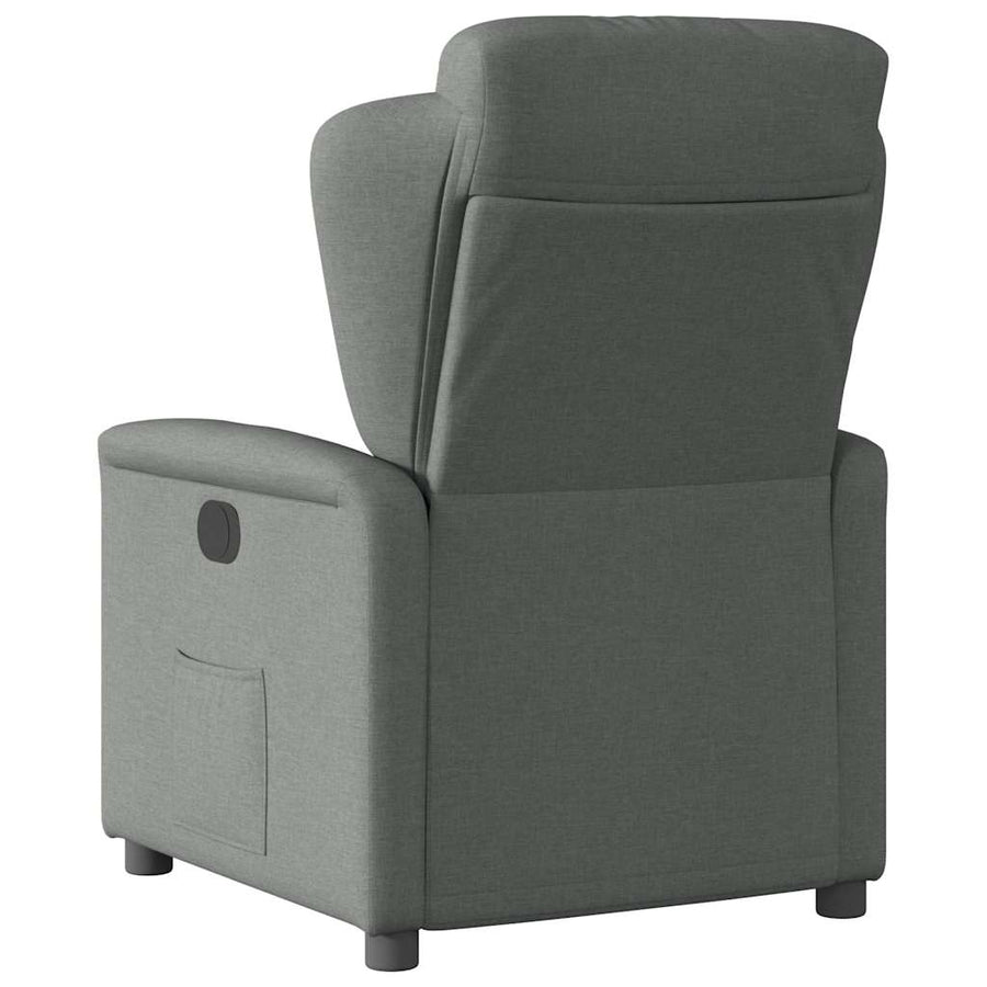 Fauteuil elektrisch verstelbaar stof donkergrijs