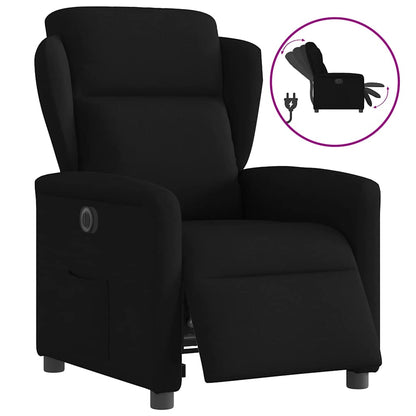 Fauteuil verstelbaar elektrisch stof zwart