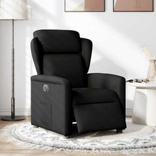 Fauteuil verstelbaar elektrisch stof zwart