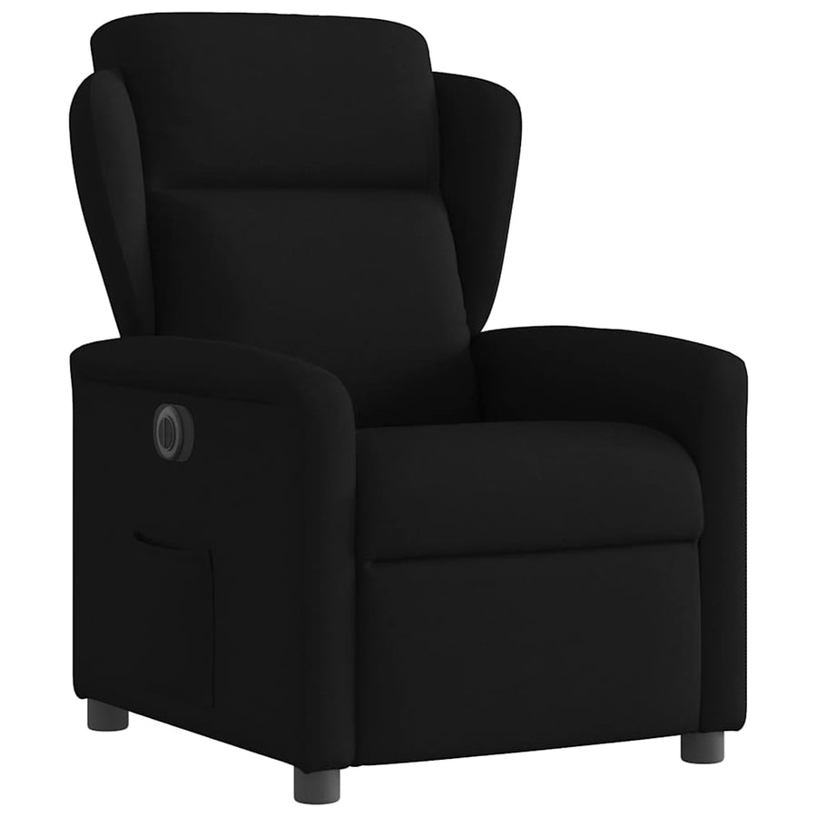 Fauteuil verstelbaar elektrisch stof zwart