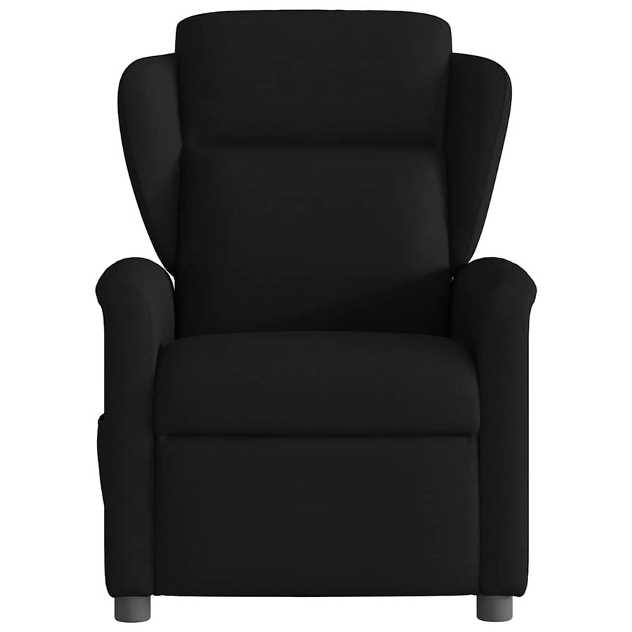 Fauteuil verstelbaar elektrisch stof zwart