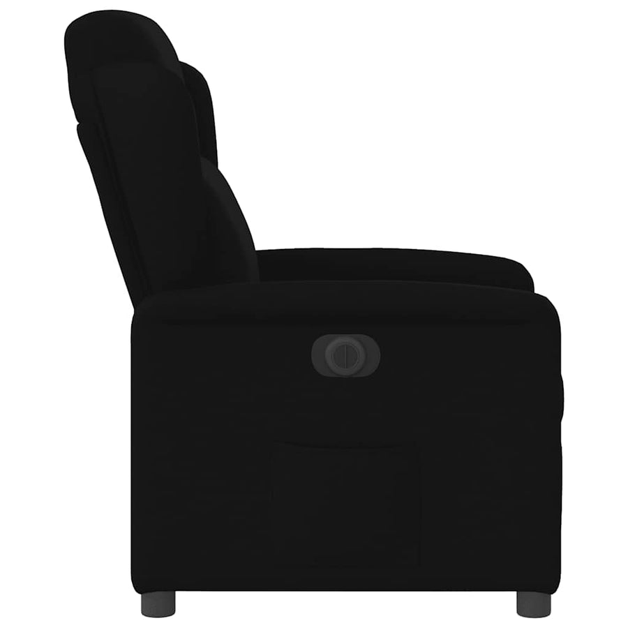 Fauteuil verstelbaar elektrisch stof zwart