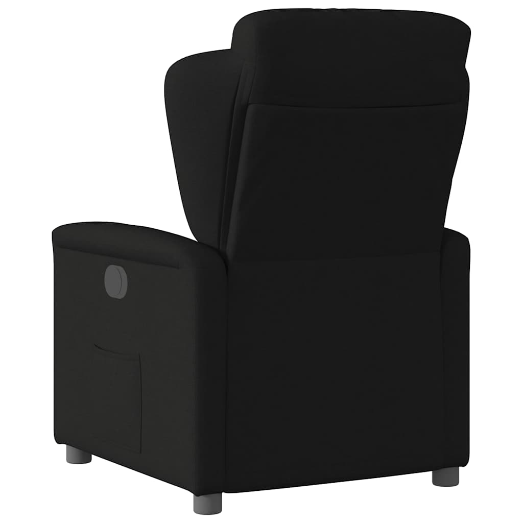 Fauteuil verstelbaar elektrisch stof zwart