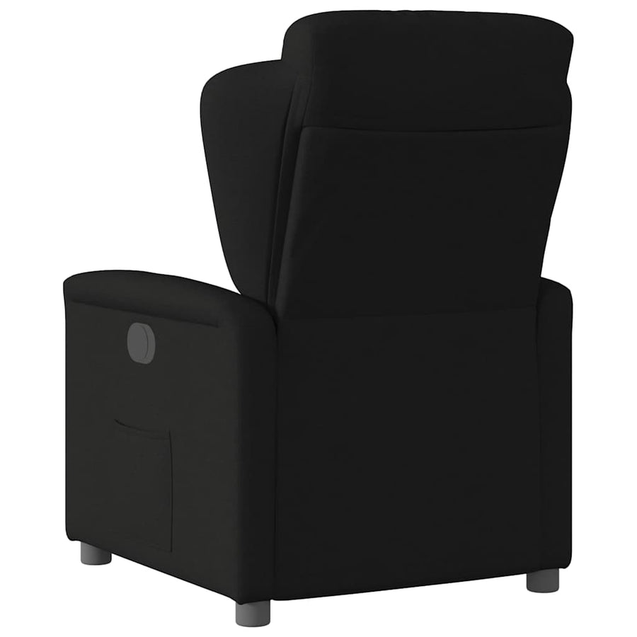 Fauteuil verstelbaar elektrisch stof zwart
