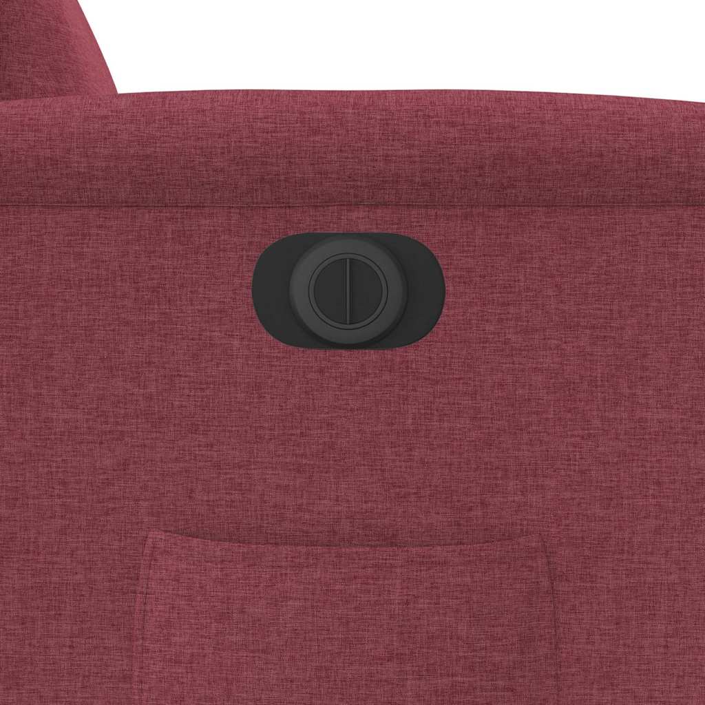 Fauteuil Verstelbaar Elektrisch Stof Wijnrood 1 Nee