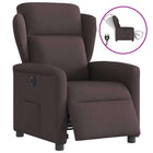 Elektrische fauteuil donkerbruin stof verstelbaar