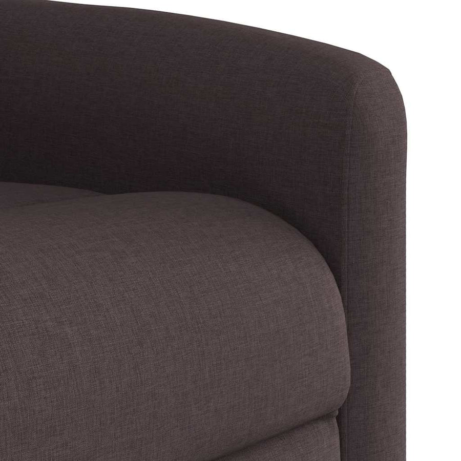 Fauteuil verstelbaar elektrisch stof donkerbruin
