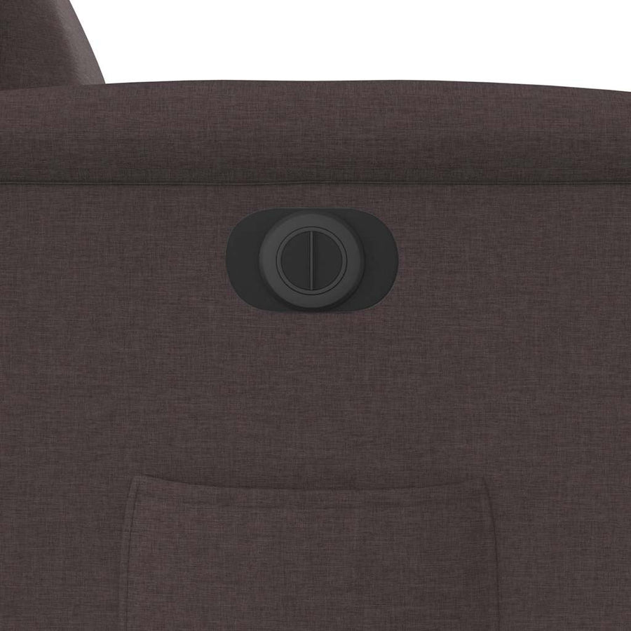 Fauteuil verstelbaar elektrisch stof donkerbruin