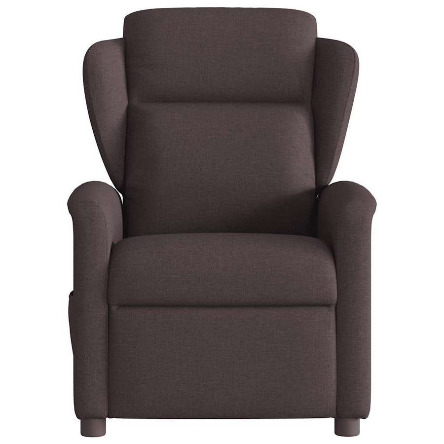 Fauteuil verstelbaar elektrisch stof donkerbruin