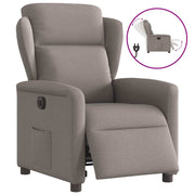 Fauteuil elektrisch verstelbaar stof taupe