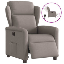 Fauteuil verstelbaar elektrisch stof taupe
