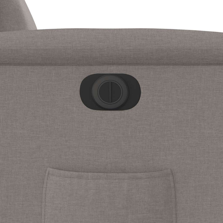 Fauteuil verstelbaar elektrisch stof taupe