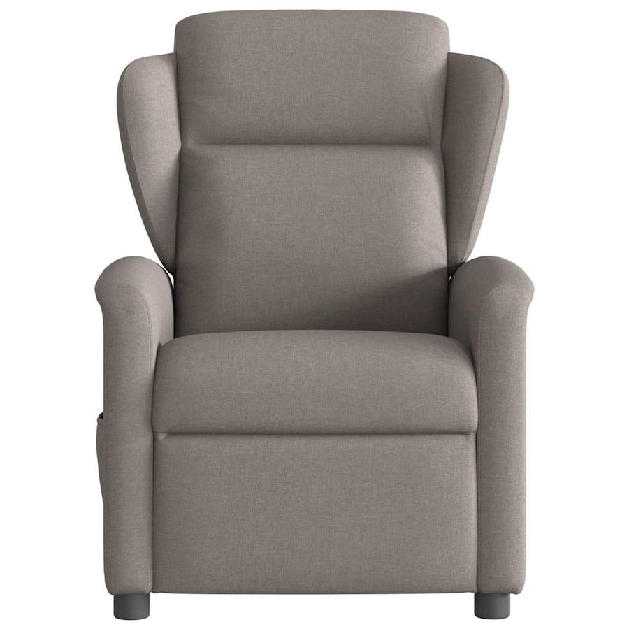 Fauteuil verstelbaar elektrisch stof taupe