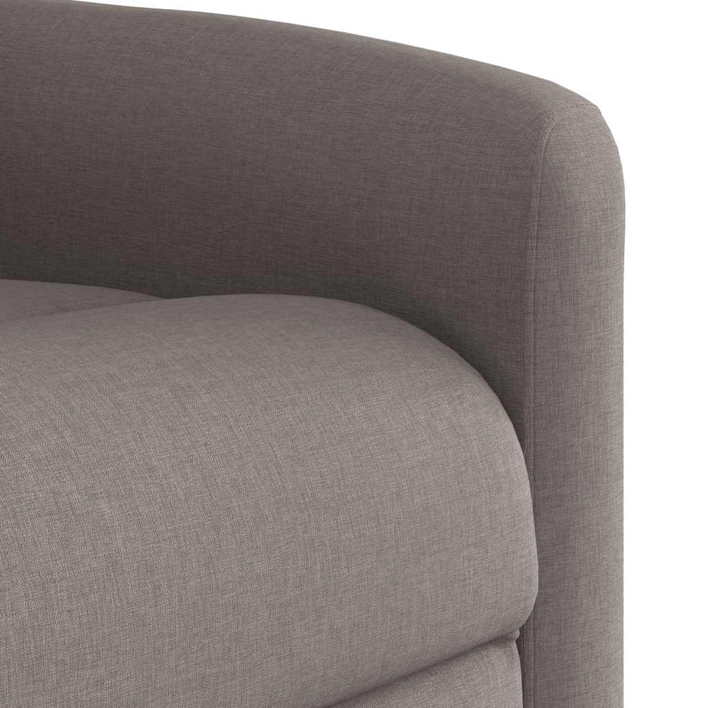 Fauteuil verstelbaar elektrisch stof taupe