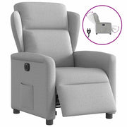 Fauteuil elektrisch verstelbaar stof wolk grijs 78x95x100 cm