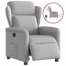 Fauteuil elektrisch verstelbaar stof wolk grijs
