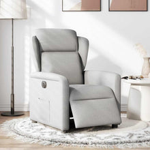 Fauteuil elektrisch verstelbaar stof wolk grijs