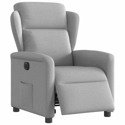 Fauteuil elektrisch verstelbaar stof wolk grijs