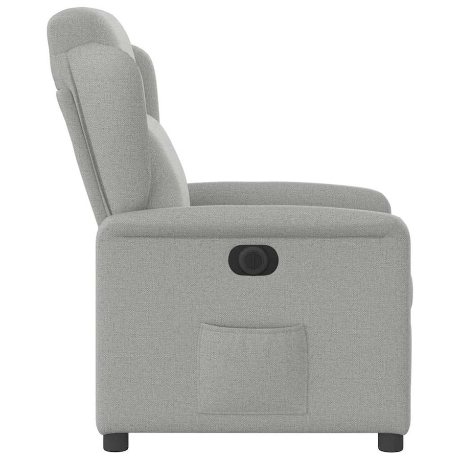 Fauteuil elektrisch verstelbaar stof wolk grijs