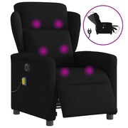 Massagestoel elektrisch verstelbaar stof zwart 78x95x100 cm