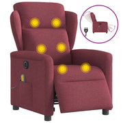 Electric adjustable massage chair, fabric, wine red