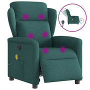 Massagestoel elektrisch verstelbaar stof donkergroen 78x95x100 cm