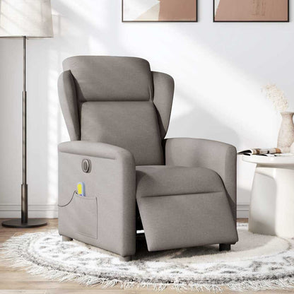 Massagestoel elektrisch verstelbaar stof taupe