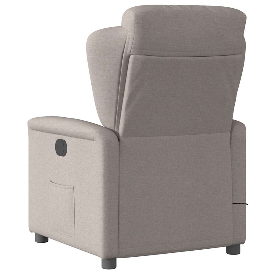 Massagestoel elektrisch verstelbaar stof taupe