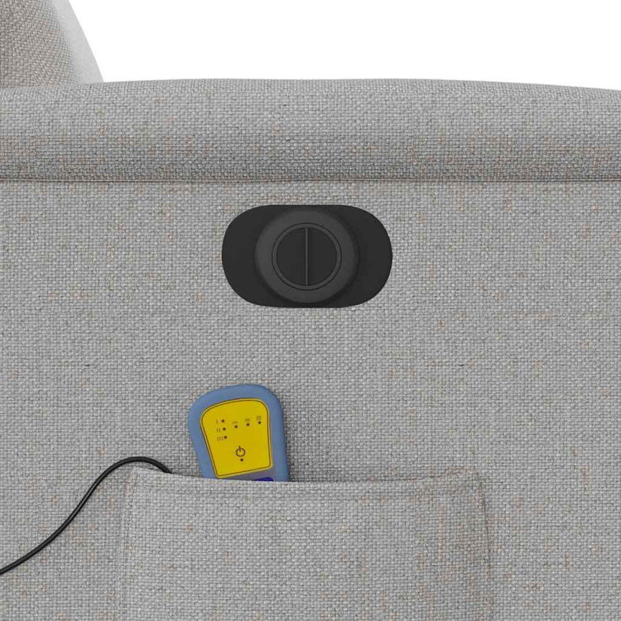 Massagestoel elektrisch verstelbaar stof wolk grijs