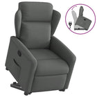 Recliner adjustable fabric dark grey