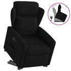 Rise and recline chair adjustable fabric black