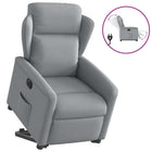 Electric Recliner Chair, Fabric Light Grey