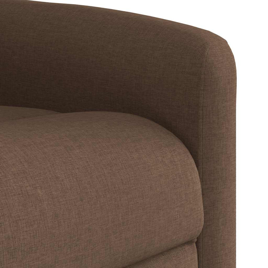 Sta-op-massagestoel elektrisch verstelbaar stof bruin