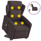 Electric recliner massage chair fabric dark brown
