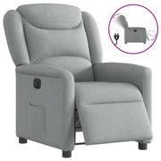 Fauteuil elektrisch verstelbaar stof lichtgrijs 78x95x100 cm