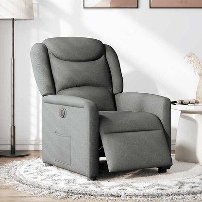 Fauteuil elektrisch verstelbaar stof donkergrijs