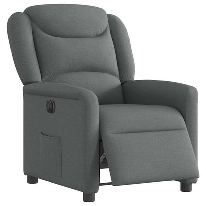 Fauteuil elektrisch verstelbaar stof donkergrijs