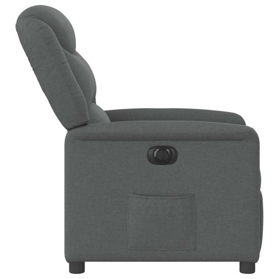 Fauteuil elektrisch verstelbaar stof donkergrijs