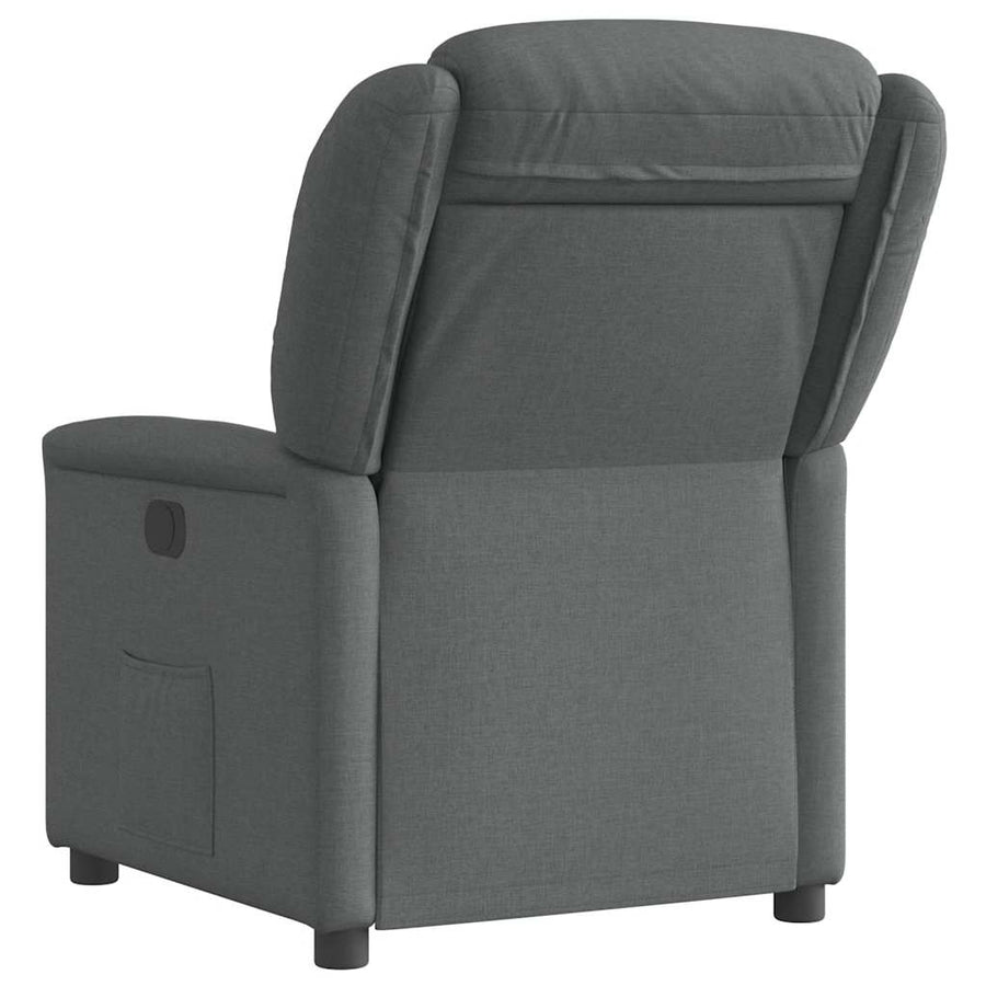 Fauteuil elektrisch verstelbaar stof donkergrijs